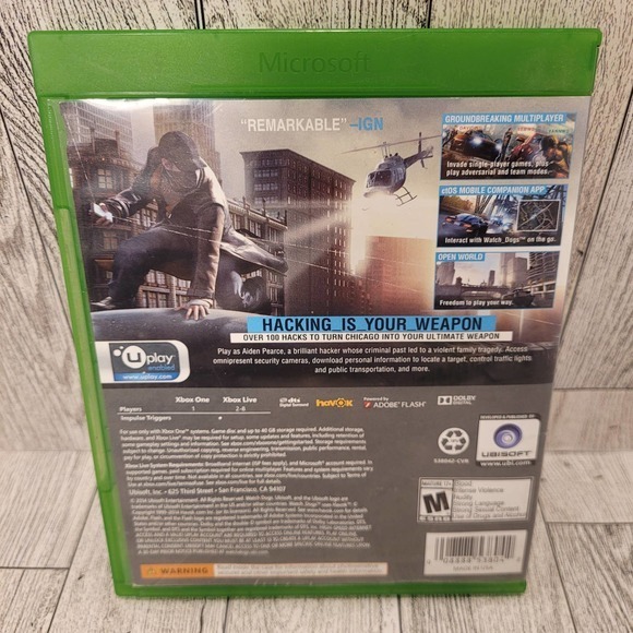 XBOX ONE Watch Dogs Video Game - Picture 2 of 3